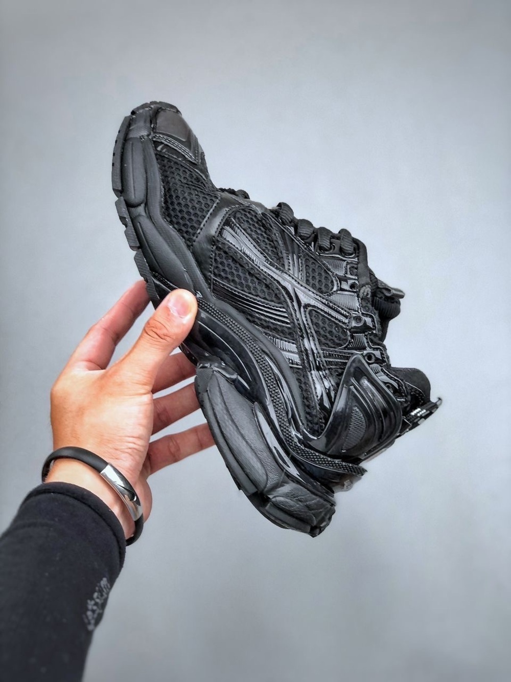 Balenciaga Runner Black Multi-Layer Sneakers - Picture 9 of 9